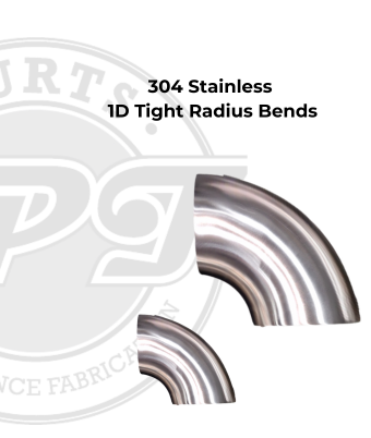304 Stainless Steel 1D Tight Radius 90° Bends